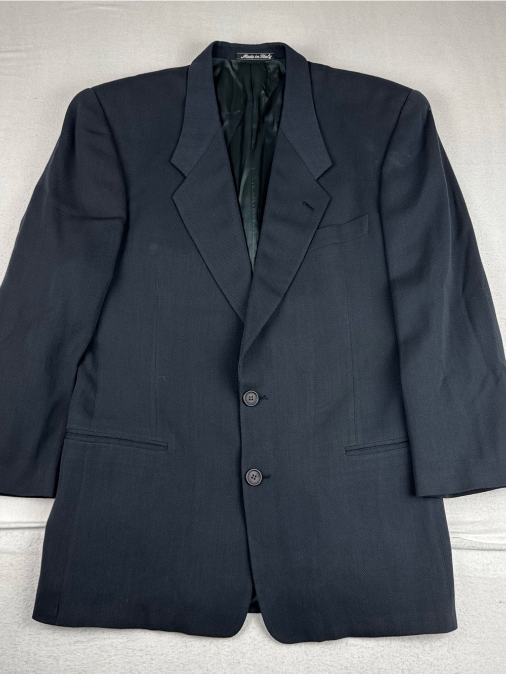 Giorgio Armani Le Collezioni Black Blazer Sz 38R Made in Italy Wool Nylon Blend